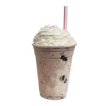 Milkshake topped with whipped cream